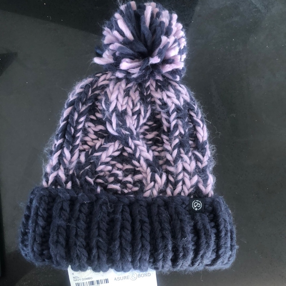Cozy Purple + Navy Beanie Hat